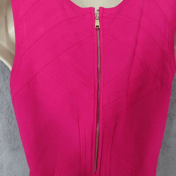 Cache Pink Sheath Sleeveless Sweater Dress Size Small - Picture 4 of 6